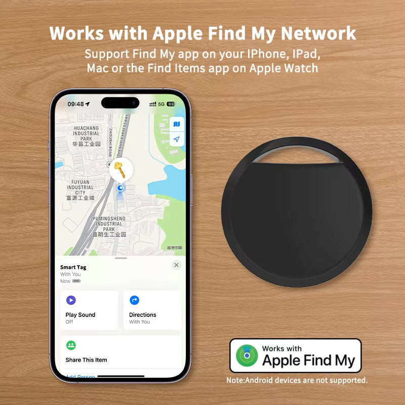 ookzie Airtag 4 Pack : Smart Bluetooth Tracker Works with Apple Find My (iOS Only)